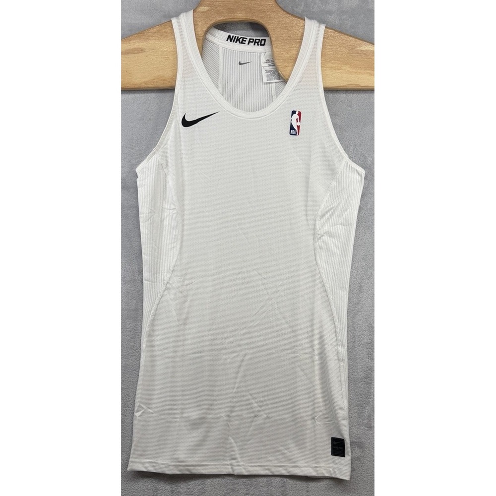 Nike Pro NBA HyperCool Tank Top White Team Issued Men's LT Tall NWOT